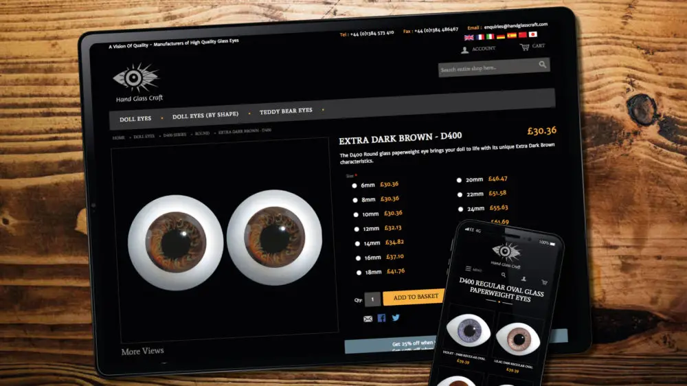 Web design for hand craft business in West Midlands