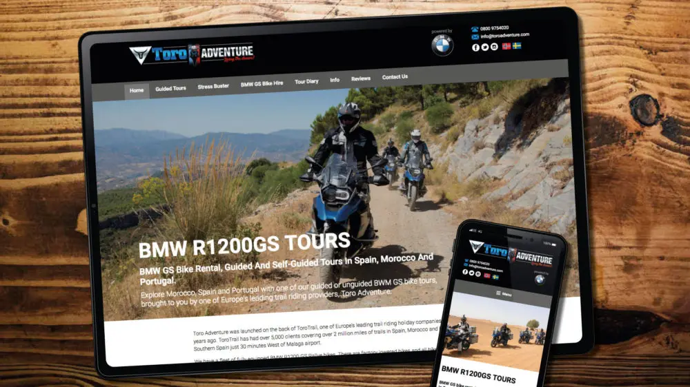 web design for motorcycle company, London