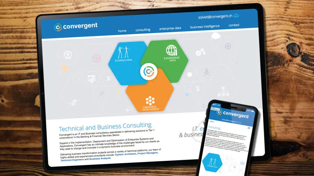 web design for IT business consultants, London