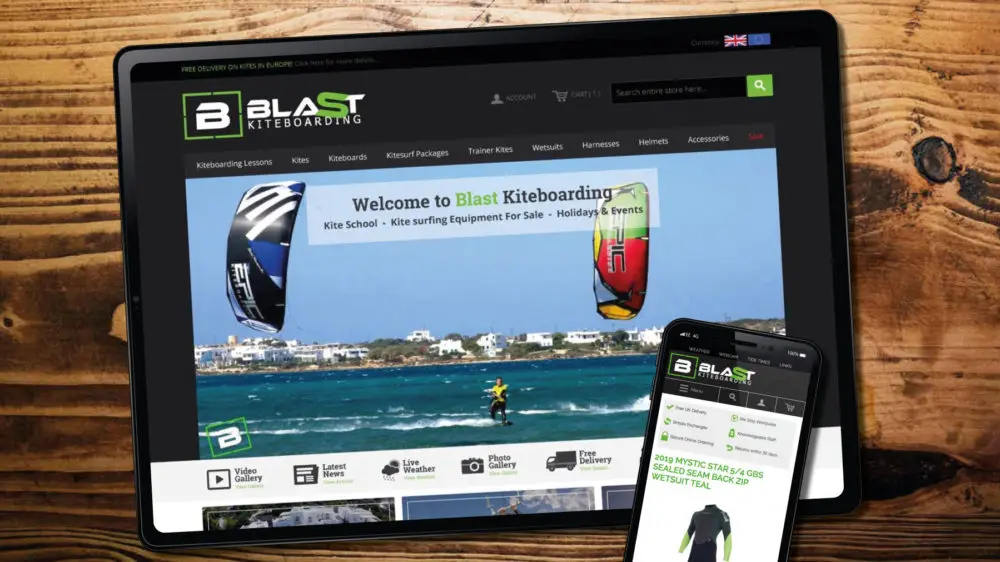 web design for surf website, Porthcawl
