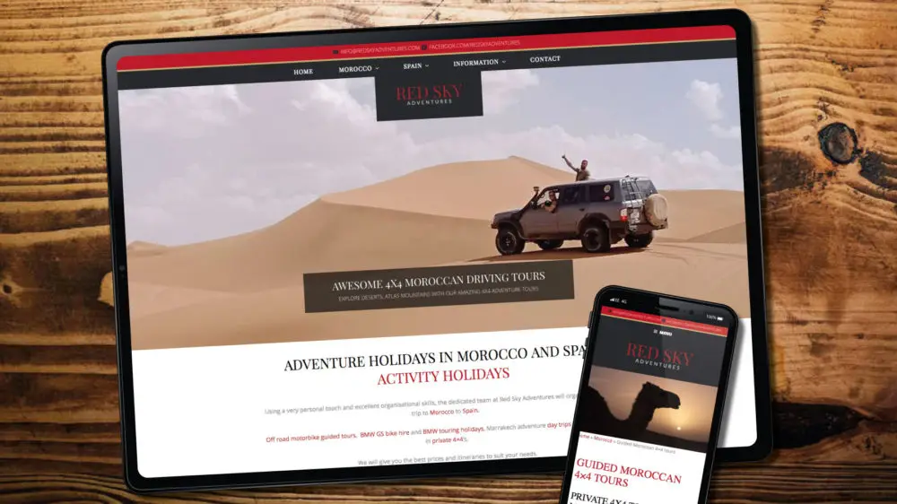web design for holiday company in Chester