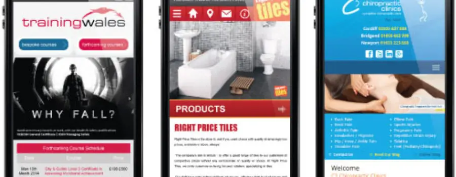 Mobile friendly websites designed for phones and tablets