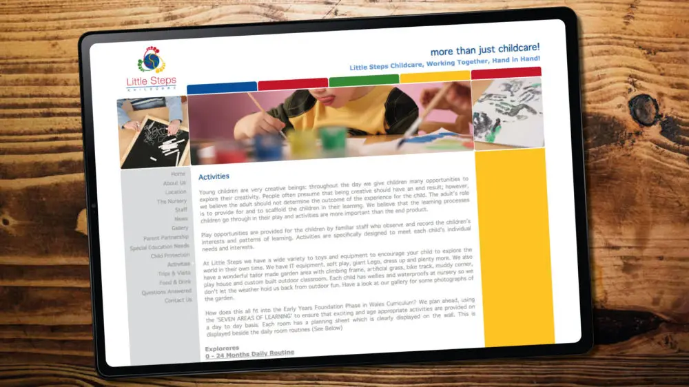 Childcare Nursery Web Design