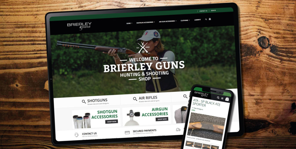 Gun Retailer Magento theme web designer