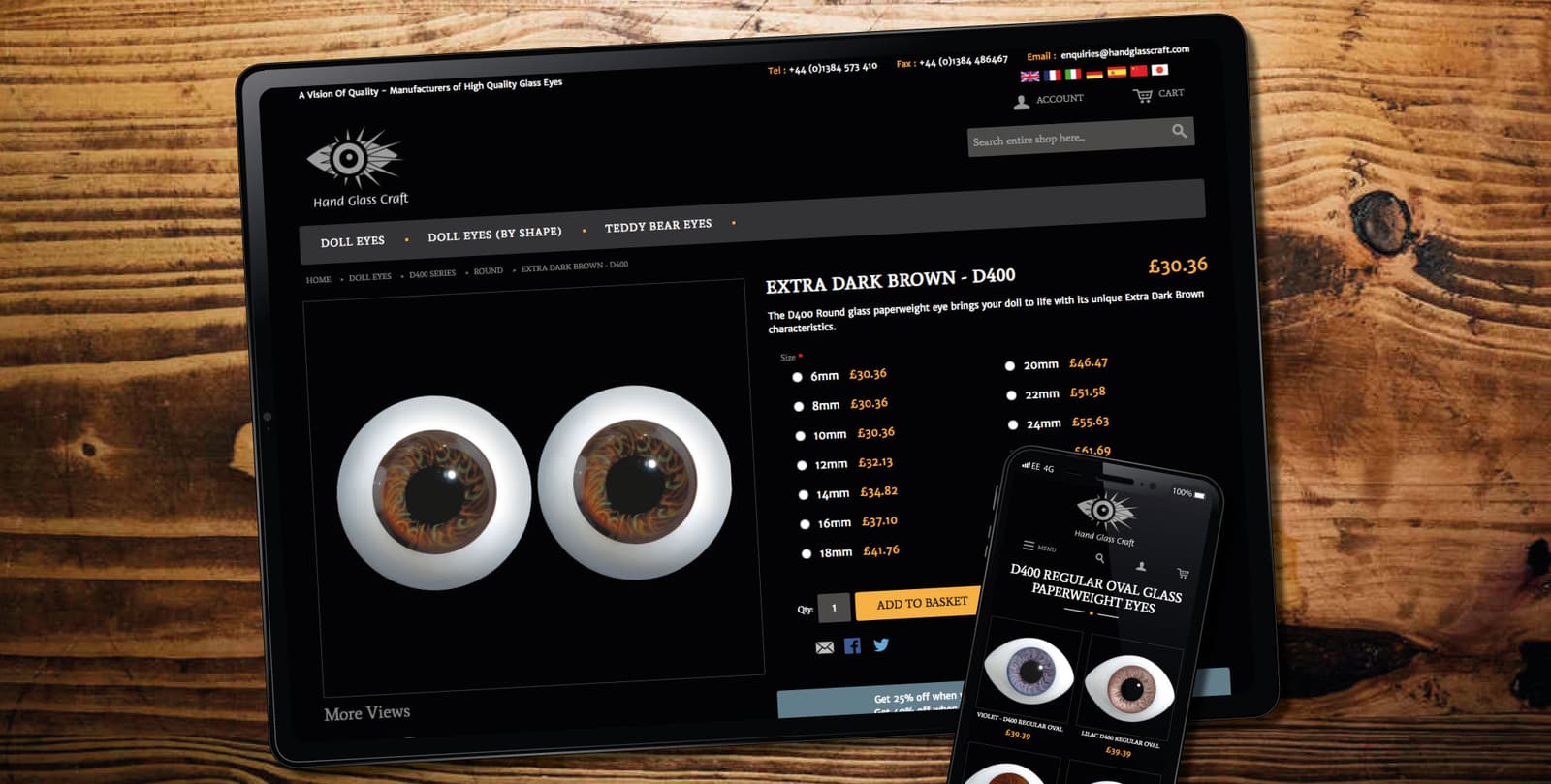 Web design for hand craft business in West Midlands